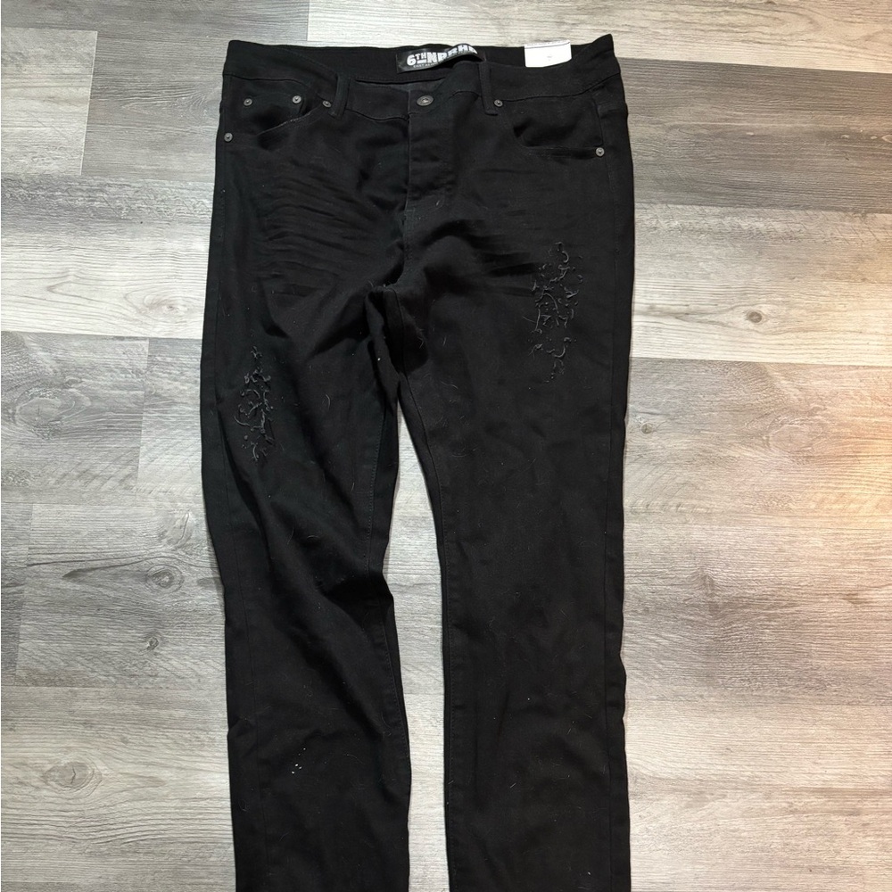Black Skinny Jeans Full-Length Solid